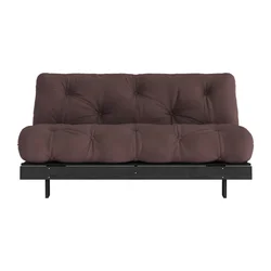 Temno rjava raztegljiva sedežna garnitura 160 cm Roots Black Night – Karup Design