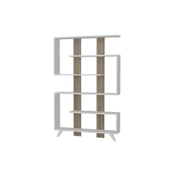 Hanah Home Rain White Walnut Polica za knjige 120x162x20cm, Bela