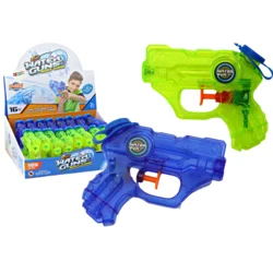 MINI LEAN TOYS Mini vodni pištol, zelen/moder, doseg 7-8m