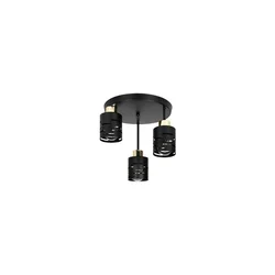 Plafonski luster ELEN 3xE27/35W/230V crna/zlatna