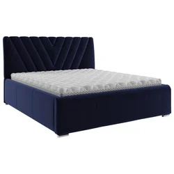 Boxxx OBLAZINJENA POSTELJA 160 cm x 200 cm , tekstil temno modra