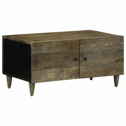 Stol za kavu svijetlo sivi 80x50x40 cm Puno drvo Mango