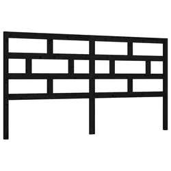 Vidaxl Posteljno vzglavje črno 206x4x100 cm trdna borovina