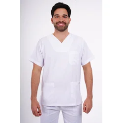 Pureboks Muška medicinske uniforme, Bela