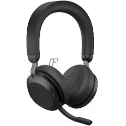 JABRA EVOLVE2 75, Link380c MS Stereo Black, EVOLVE2 75 headset Black MS, Link 380 BT adapter USB-C MS,1.2m USB-C to USB-C cable, carry pouc