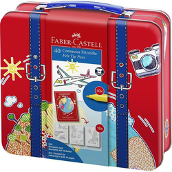 FABER CASTELL flomaster sa klik poklopcem u koferu - 155535, 40 kom