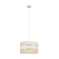 Luster na sajli HELEN 1xE27/15W/230V, prečnik 35 cm, krem/zlatna