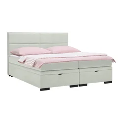Boxspring Krevet Ethan 140/200 cm , sivo-bela