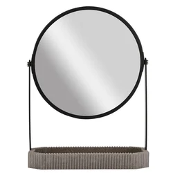 Ogledalo stono dvostrano Wire 1x/3xuvelič. 18.5x10x25.5cm sivo Estia