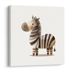 Slika vesela zebra za otroke - 40x40