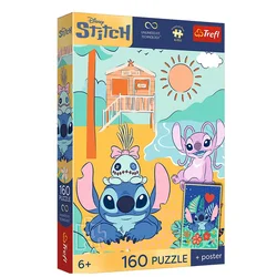 Trefl - Puzzle Lilo & Stitch: Stitch na steni + plakat - 160 kosov