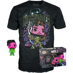 Funko Pop! & Tee Marvel What If...? Infinity Killmonger Blacklight - vinilna figurica in majica, velikost L