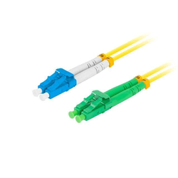 Lanberg SM LC/APC-LC/UPC DUPLEX 3.0mm LSZH G657A1 2m rumen optični patchcord