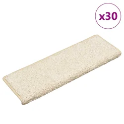 Prostirke za stepenice 30 kom 65x21x4 cm bijele pravokutne rubove