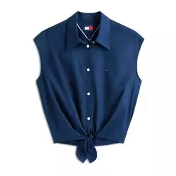 Tommy Jeans Bluza temno modra