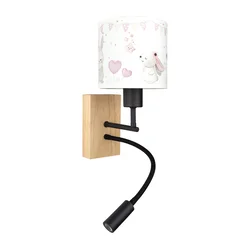 Brilagi - LED fleksibilna lampa BOBO WOOD 1xE27/25W/230V + LED/3W hrast/crna/krem/kraljevska.