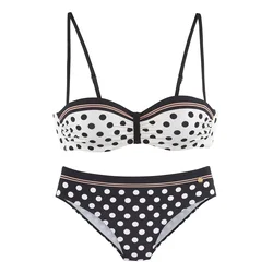 LASCANA Bikini črna/bela