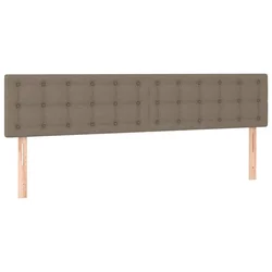 Vidaxl Posteljno vzglavje taupe 200x5x78/88 cm blago
