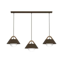 Luster na sajli FUNDA 3xE27/15W/230V braon