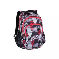 PULSE ranac Teens Red Patch 121291 (Sivi)  Školski ranac, Siva