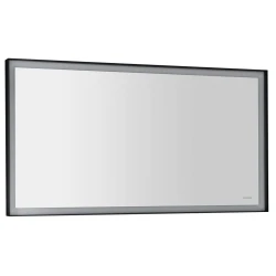 Ogledalo SORT z osvetlitvijo ozadja LED, 1200 x 700 mm, mat črno - Črna - Aluminij - LED - Svetila - 33.9 - LED - Ogledala z osvetlitvijo ozadja
