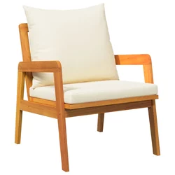 Bistro set s jastukom 3 pcs Smeđa Čvrsto drvo akacije