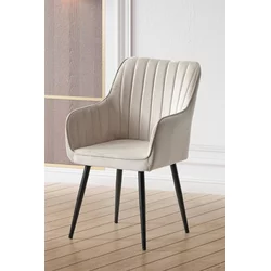 HANAH HOME Stolica Nova Cream Black