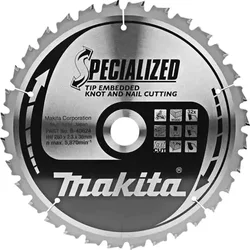 Makita list testere za drvo sa čvorovima i ekserima 260x30x32z