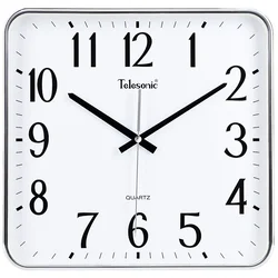 Telesonic Zidni sat, 33 cm, Srebrne boje