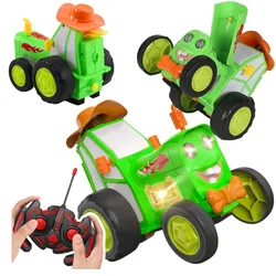 shumee TRAKTOR AVTO NA DALJINSKO VODENJE RC TRAKTOR ZELENE LUČI SKAKAJ PLEŠE