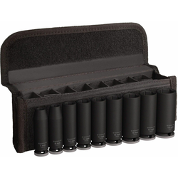 Bosch Set kovanih nasadnih ključeva 7 - 19mm, duboki, 3/8, 9 delova, PRO Impact Socket 2608003037