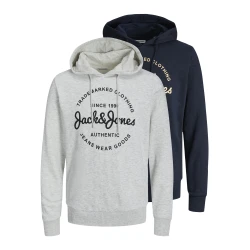 JACK & JONES Majica FOREST, modra, siva