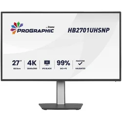 Iiyama 27 IPS BLACK 2.0 panel monitor (LAN 96W PD DP-OUT), 4ms, 15cm height adj. stand, 450cd/m2, CR 3000:1, HDMI, DisplayPort, Speakers,
