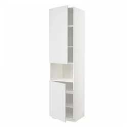 METOD Visoka omara za mv pečico+2vr/plc, bela/Stensund bela, 60x60x240 cm
