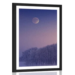 Plakat s paspartujem polna lina nad dolino - 40x60 no frame