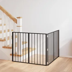 Vrata za pse 2 pcs Crna 100 x 80 cm Cinkani čelik