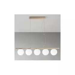 Ondaluce - Luster na sajli MONILE 5xE14/10W/230V zlatna/bela