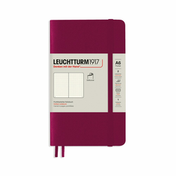 LEUCHTTURM1917 Džepna bilježnica LEUCHTTURM1917 Pocket Softcover Notebook - A6, meki povez, točkasto, 123 stranice - Port Red