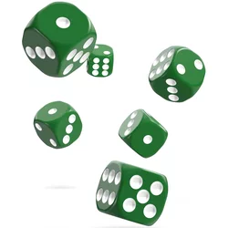 Kockice Oakie Doakie Dice D6 16 mm Solid - Green (12)
