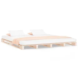 Vidaxl Postelja iz palet 120x190 cm trdna borovina