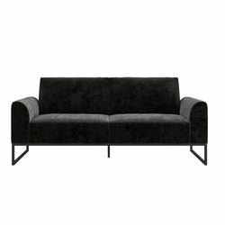Črni raztegljivi kavč 217 cm Adley - CosmoLiving by Cosmopolitan