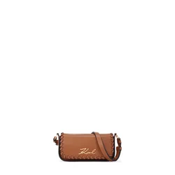 Karl Lagerfeld Torba za čez ramo Signature rjava