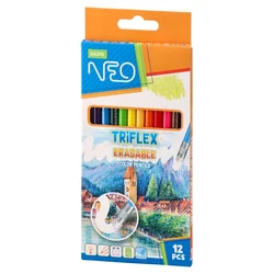 Sazio Neo Drvene bojice Triflex erase, Izbrisiva, 12 komada