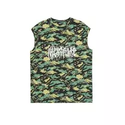 Cropp - Tank top s printom preko cele površine - CRNO