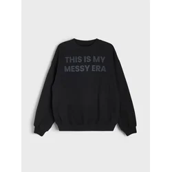 Sinsay - Crewneck duks sa natpisom - crno
