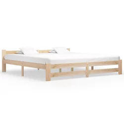vidaXL Posteljni okvir trdna borovina 200x200 cm
