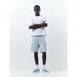 Pull&Bear Kargo kavbojke svetlo modra