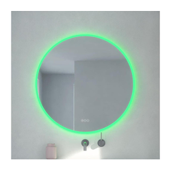 Brilagi-LED RGBW prigušiva grejano ogledalo sa pozadinskim osvetljenjem CLARA PRO LED/18W/230V prečnik 60 cm IP44