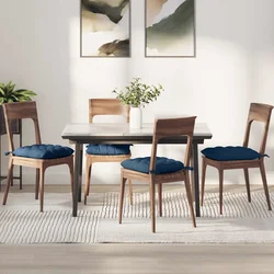 Jastučići za sjedenje 4 pcs Plava 40 x 40 x 6 cm tkanina