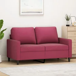 Dvosjed crvena boja vina 120 cm baršunasti